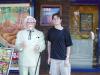 Many KFCs have a model of Colonel Sanders outside.  People actually stopped to allow my friend to take a picture of me with the fake Colonel.