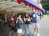 The class enjoys their shaved ice on a hot day.