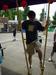 Me, trying in vain to balance myself on bamboo stilts.