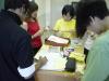 Our class hard at work making a crappy poster to hang outside.