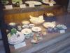 Most restaurants display their menus visually in the window.  To prevent food from spoiling from the intense heat, almost all of these samples are made entirely of plastic and wax.