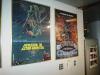 Posters from Godzilla movies.