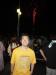 Alan stops on the bridge as we watch the fireworks.