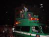 The friendly police mascot "Pipo-kun" adorns a police vehicle.  Many officers were on hand for crowd control, escorting groups of people across bridges to see the fireworks.